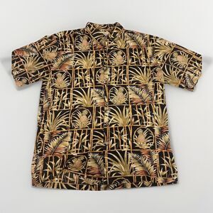 Tori Richard Hawaiian Shirt Mens M Bamboo Print Short Sleeve Tropical